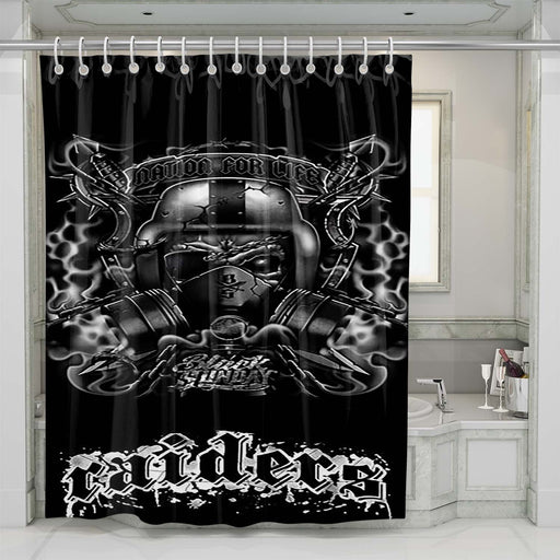 oakland raiders 5 shower curtains