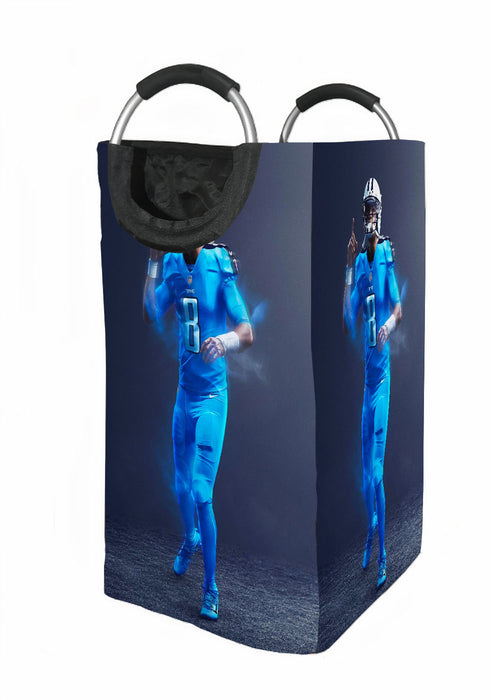 glowing blue jersey titans Laundry Hamper | Laundry Basket