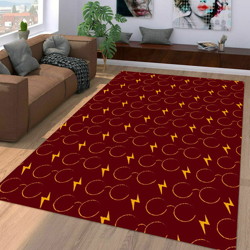 glasses with golden thunder harry potter Living room carpet rugs