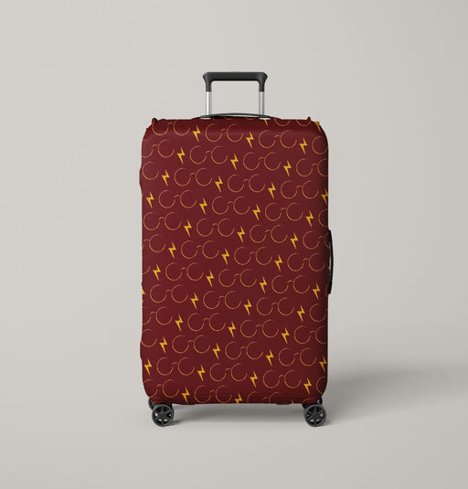 glasses with golden thunder harry potter Luggage Cover | suitcase