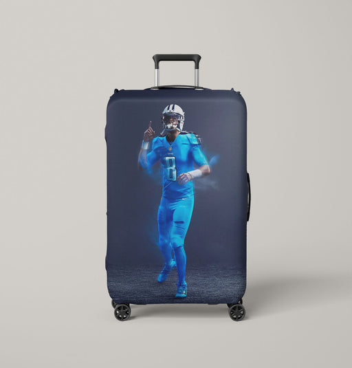 glowing blue jersey titans Luggage Covers | Suitcase