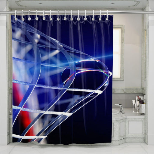 goal of hockey sport shower curtains