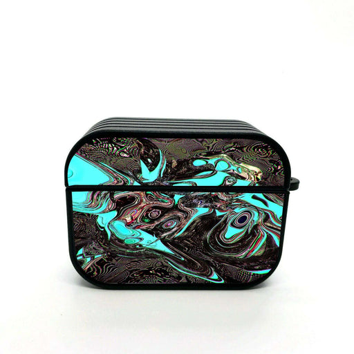 glitch abstractneon color  liquid airpods case