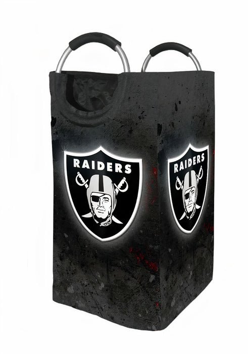 oakland raiders black Laundry Hamper | Laundry Basket