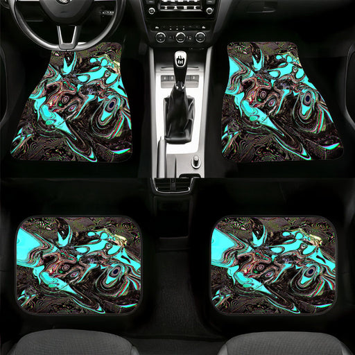 glitch abstractneon color  liquid Car floor mats Universal fit