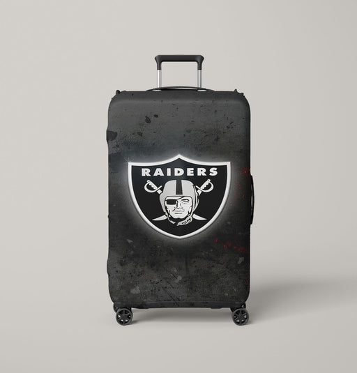 oakland raiders black Luggage Cover | suitcase