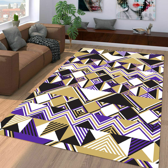 glitch square pattern abstract Living room carpet rugs