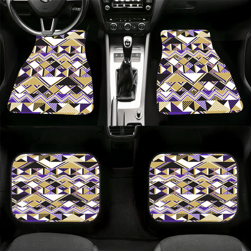 glitch square pattern abstract Car floor mats Universal fit