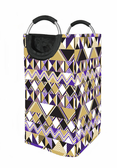 glitch square pattern abstract Laundry Hamper | Laundry Basket