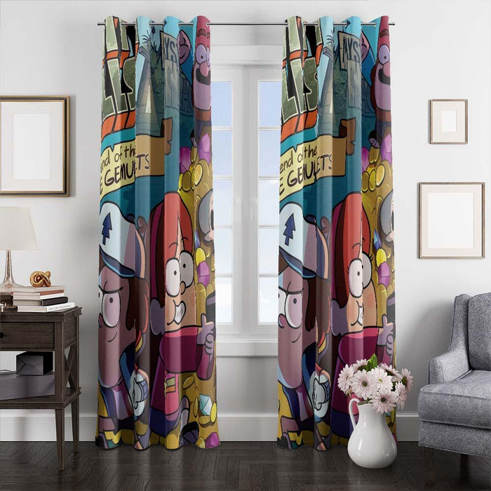 gravity falls power window curtains