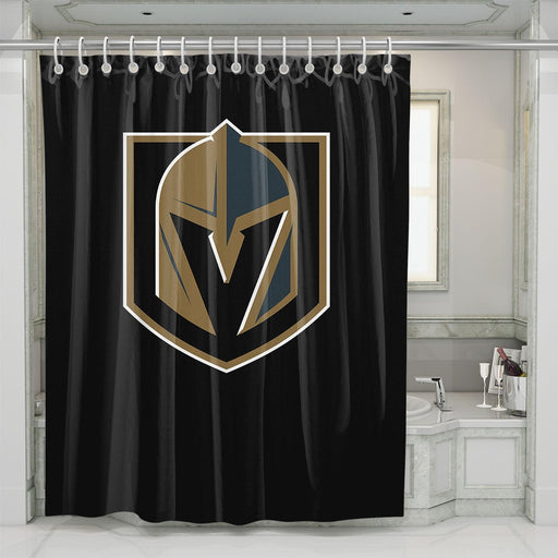 golden shield of vegas golden knights shower curtains