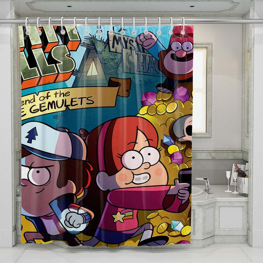 gravity falls power shower curtains