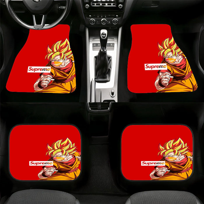 goku supreme red hypebeast Car floor mats Universal fit