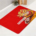 goku supreme red hypebeast bath rugs