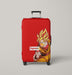 goku supreme red hypebeast Luggage Covers | Suitcase