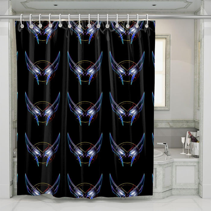 glow wolverine glass mask shower curtains