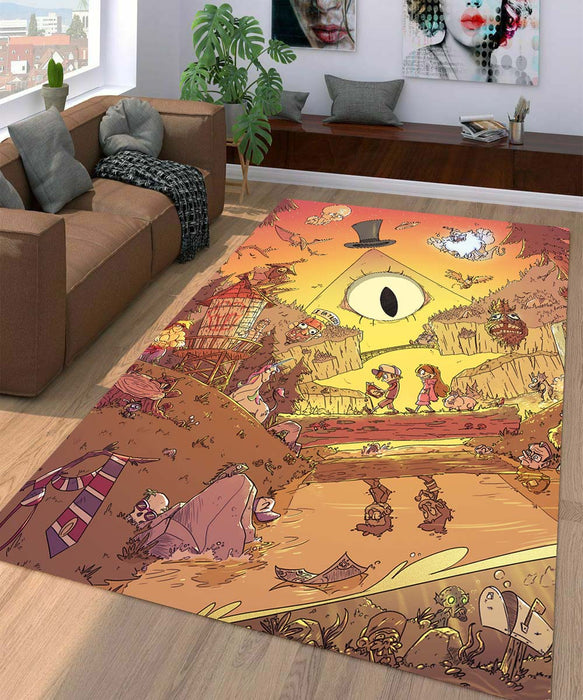 gravity falls sunset place Living room carpet rugs