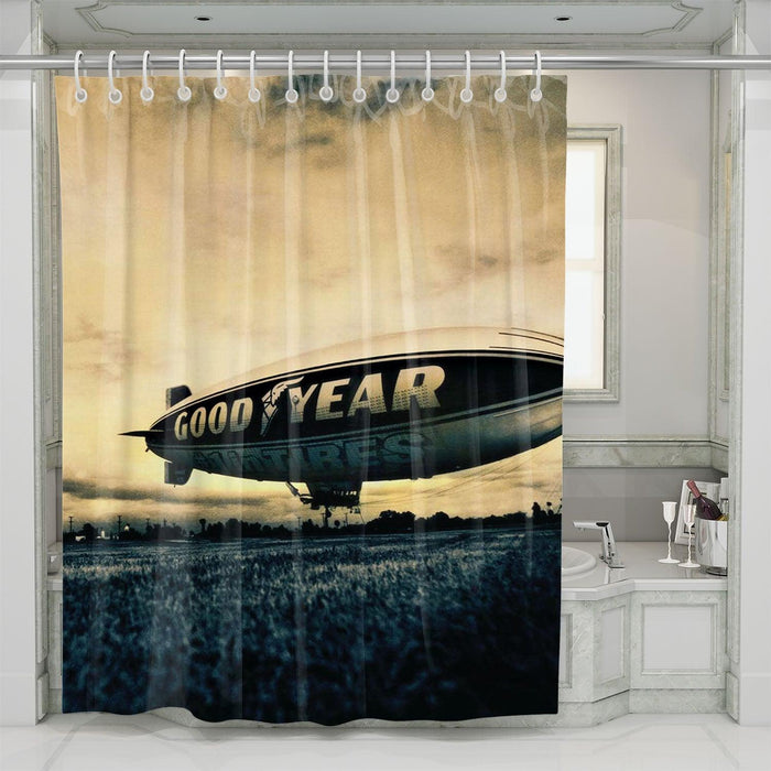 good year ship racing shower curtains