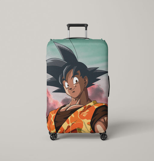 goku with bathing ape uniform Luggage Covers | Suitcase