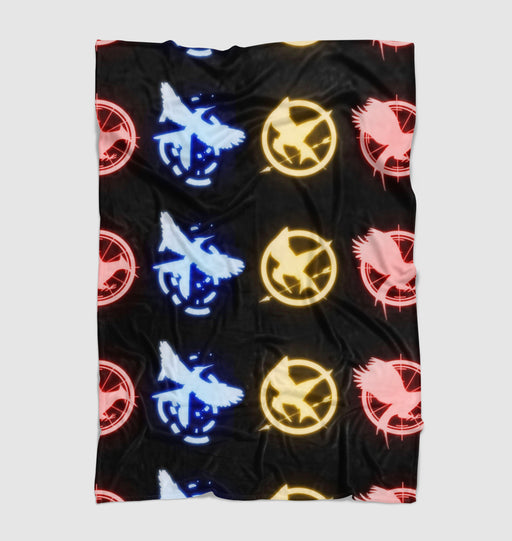 glowing mockingbird the hunger games Ultra soft fleece blanket