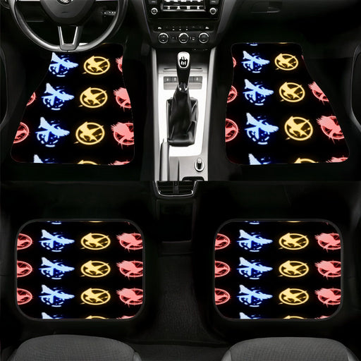 glowing mockingbird the hunger games Car floor mats Universal fit