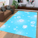 glowing of love blue sky Living room carpet rugs