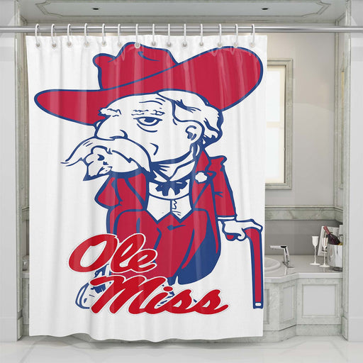 ole miss logo shower curtains