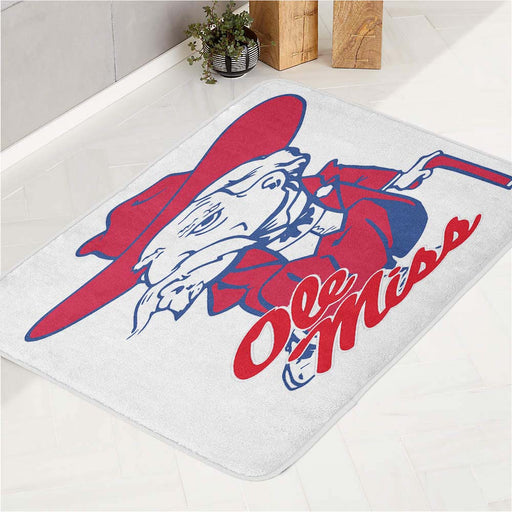 Ole Miss logo bath rugs