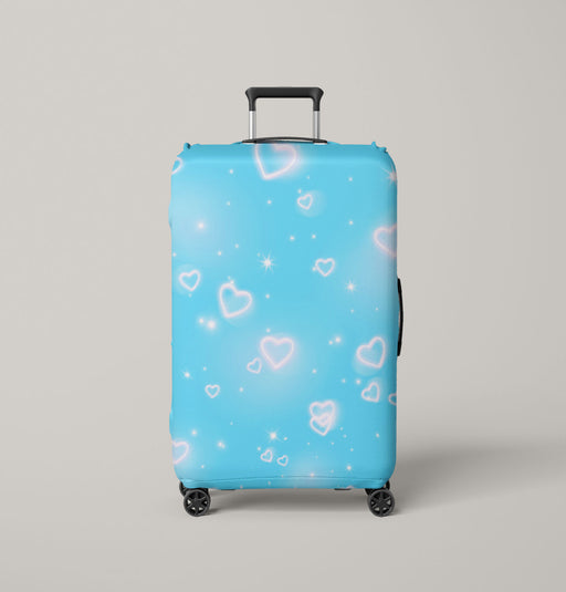 glowing of love blue sky Luggage Cover | suitcase