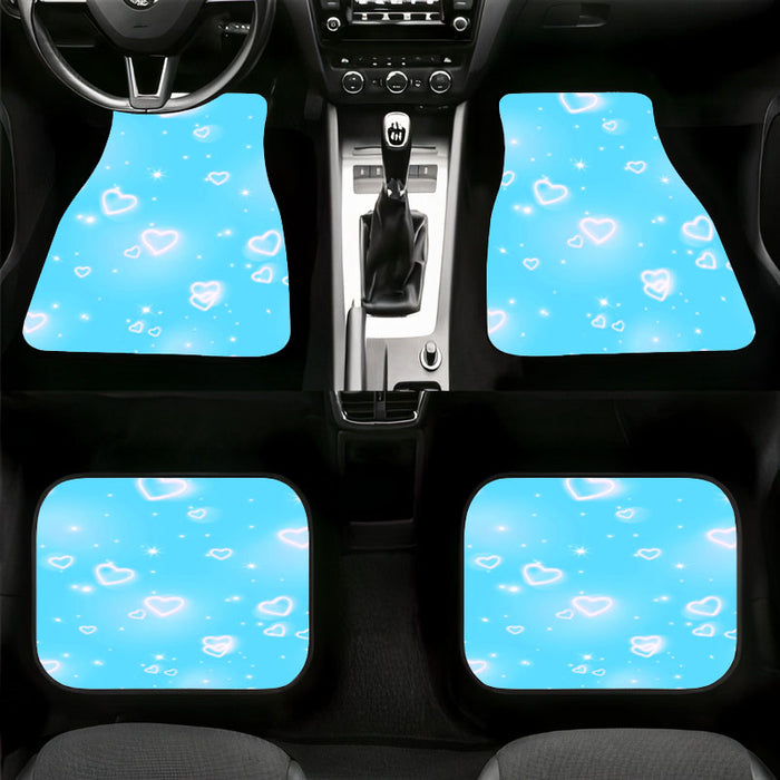 glowing of love blue sky Car floor mats Universal fit