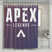 gradient font of apex legends shower curtains