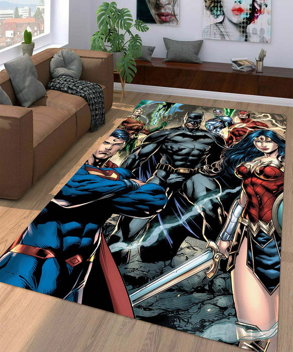 great character justice league comic Living room carpet rugs