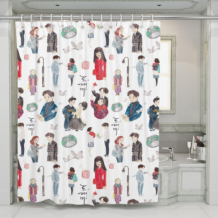 goblin korean drama moment shower curtains