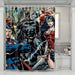 great character justice league comic shower curtains