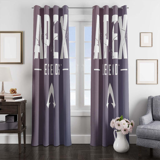 gradient font of apex legends window Curtain