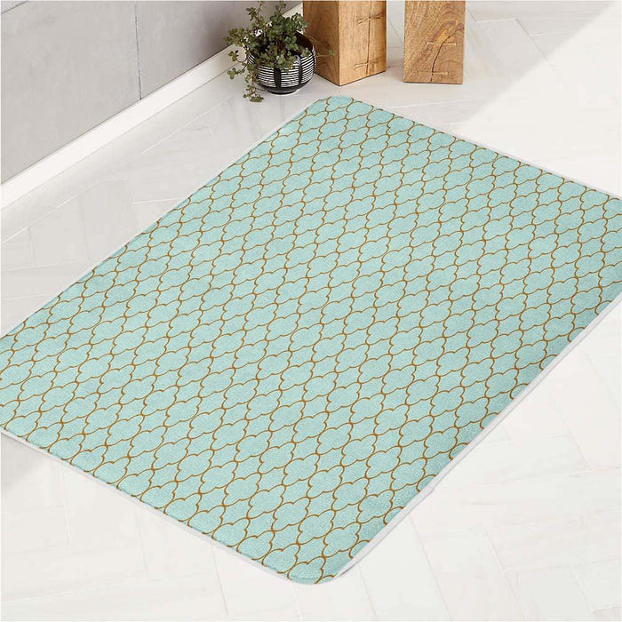 gold abstract pattern solid bath rugs