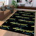 gold cyberpunk 2077 video game Living room carpet rugs