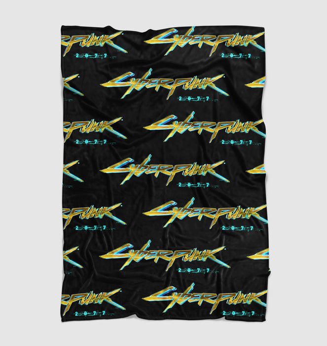 gold cyberpunk 2077 video game Ultra soft fleece blanket