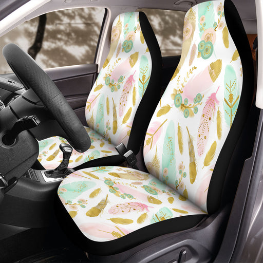 gold watercolor bristle Car Seat Covers