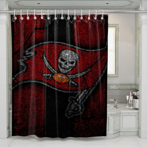 grain tampa bay buccaneers logo shower curtains