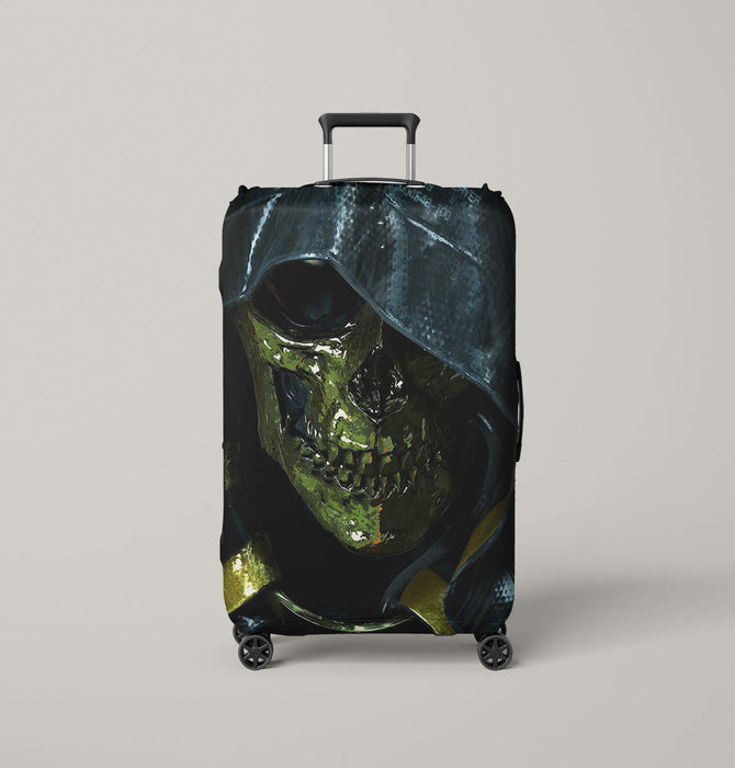 gold skull mask death stranding Luggage Covers | Suitcase