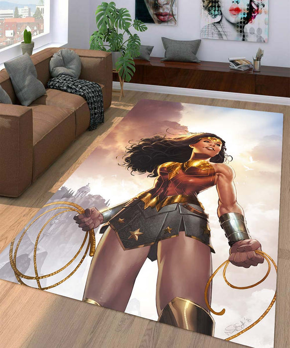 great wonder woman comic Living room carpet rugs