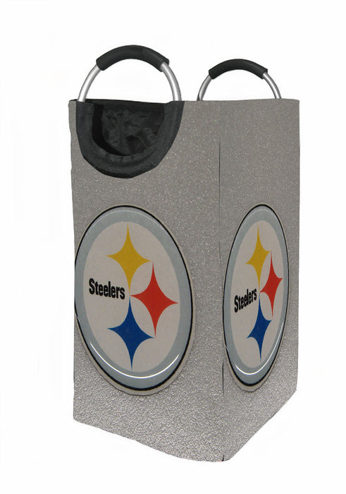 grainy pittsburgh steelers logo Laundry Hamper | Laundry Basket