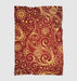 golden floral maroon luxury Ultra soft fleece blanket