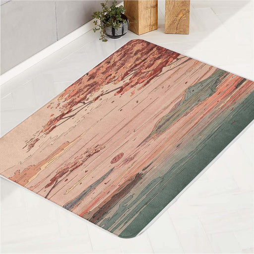 pastel nature bath rugs