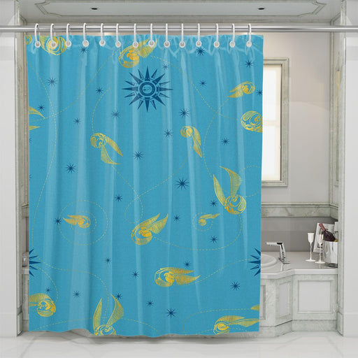 golden snitch harry potter shower curtains