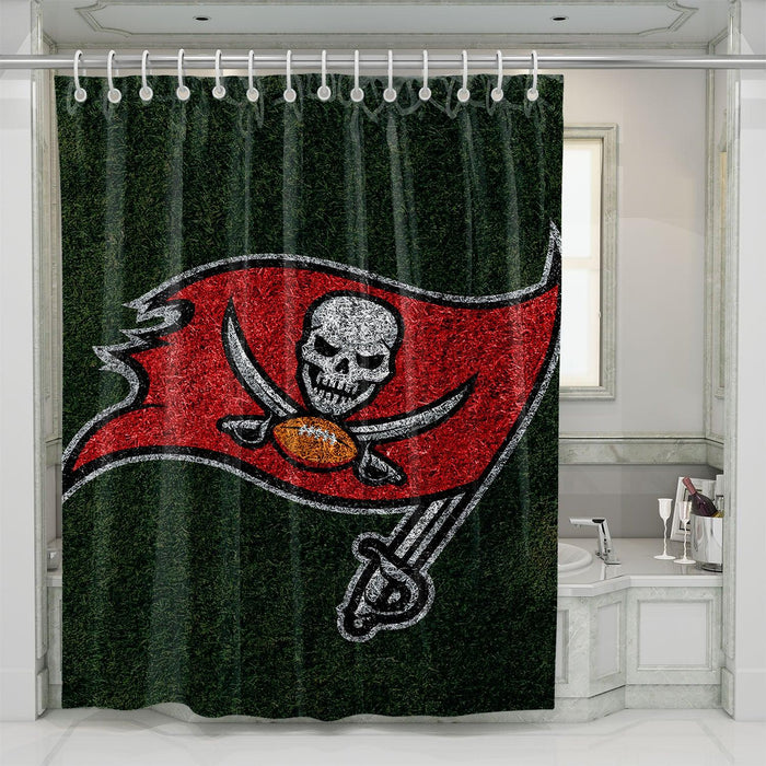 grass green tampa bay buccaneers shower curtains