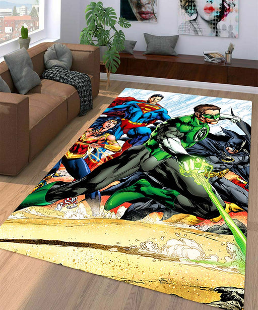 green lantern justice league Living room carpet rugs