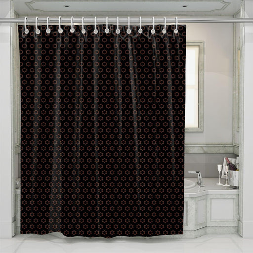 golden star black small shower curtains