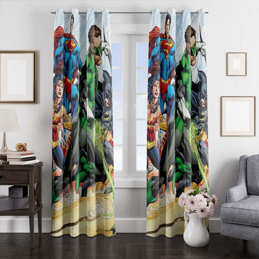 green lantern justice league window curtains